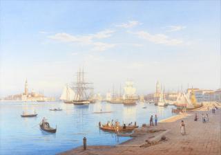 Salomon Corrodi - A view of Venice