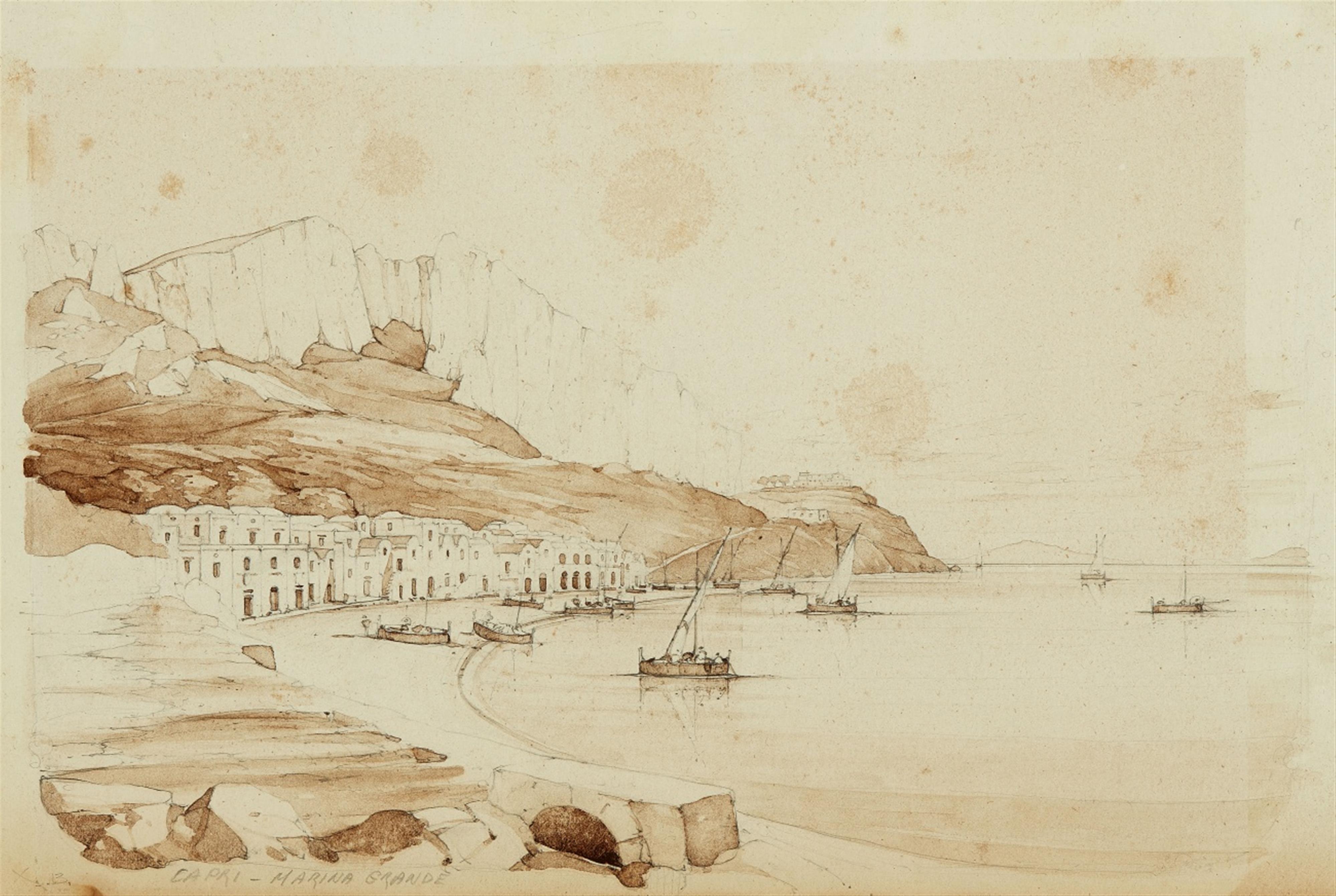 Salomon Corrodi - Capri von der Marina Grande aus gesehen