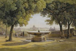 Salomon Corrodi - View Of Rome From The Fountain Of The Villa Medici