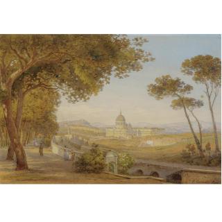 Salomon Corrodi - View Of St. Peter\'S Basilica In Rome