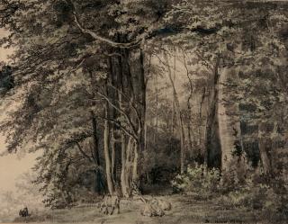 Salomon Corrodi - Waldlandschaft, St. Höckler/Uetliberg.