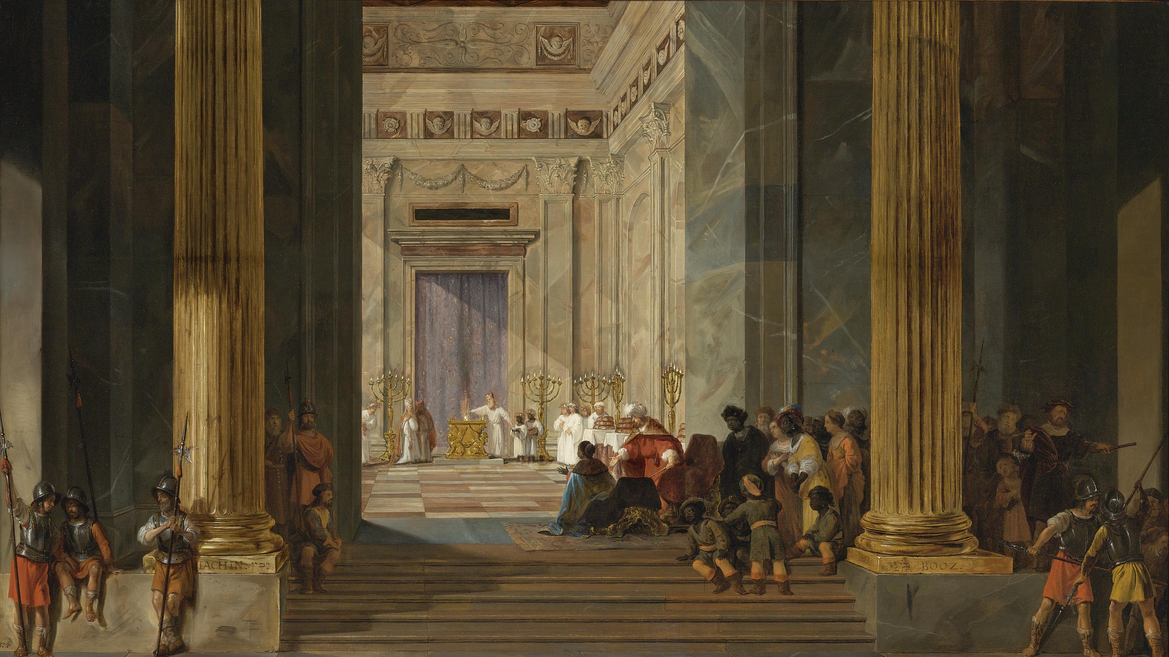 Salomon De Bray - The Queen Of Sheba Before The Temple Of Solomon In Jerusalem