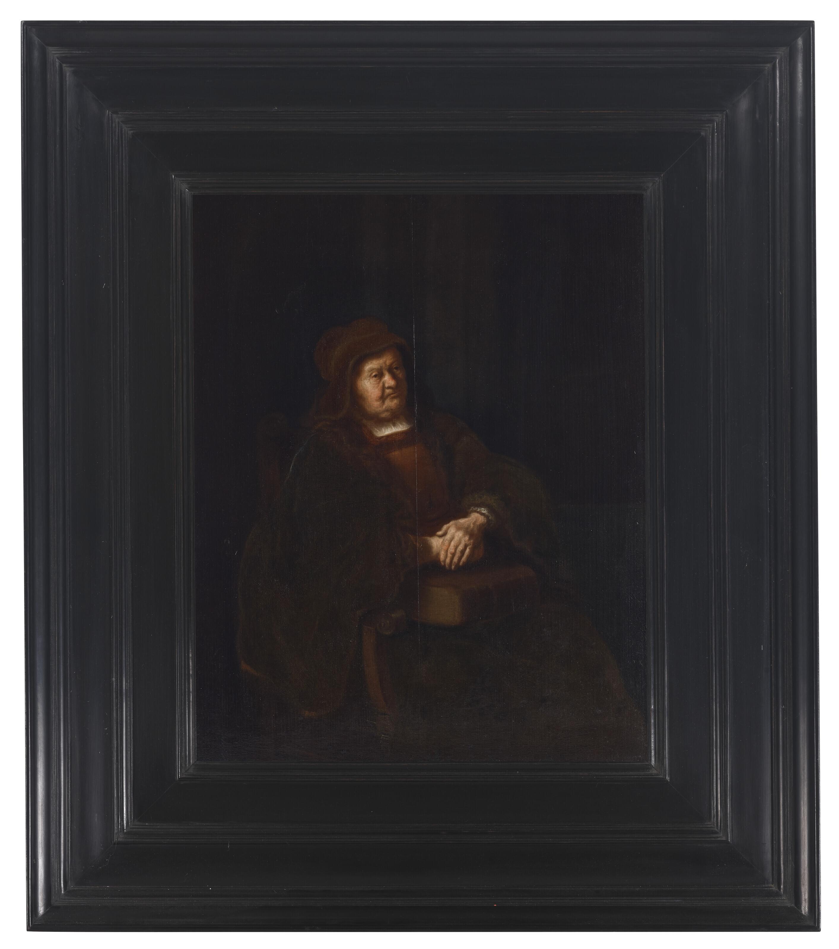 Salomon Koninck - An elderly woman, seated with a bible