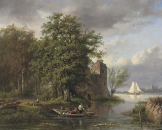 Salomon Leonardus Verveer - Hauling In The Nets