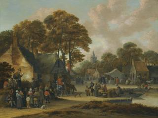 Salomon Rombouts - A Village Market Scene