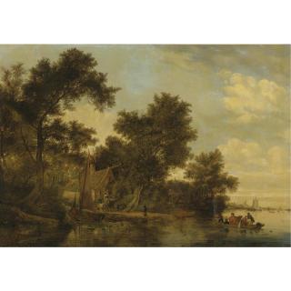 Salomon Van Ruysdael - A River Landscape