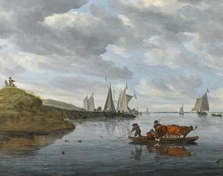 Salomon van Ruysdael - Große Flusslandschaft.