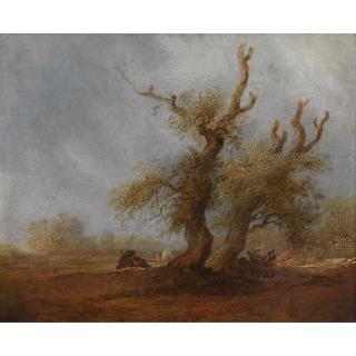Salomon Van Ruysdael - Paysage Boisé Avec Un Berger Et Son Troupeau