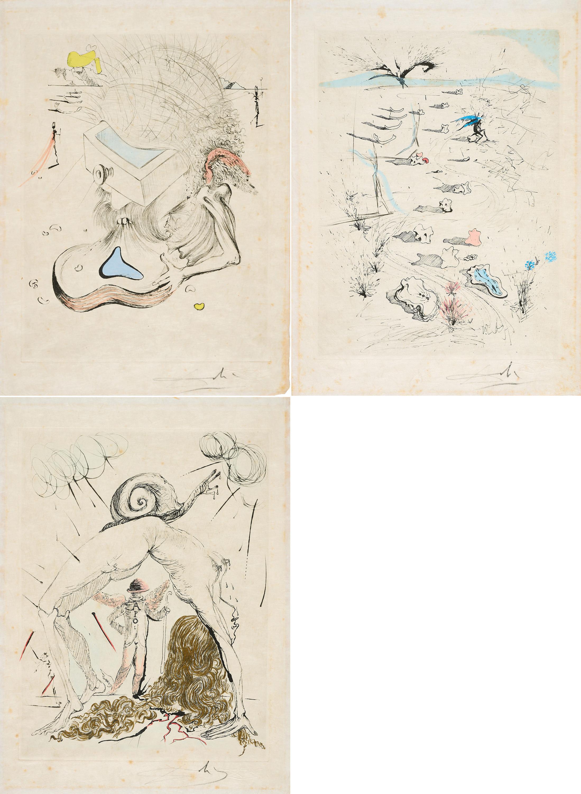 Salvador Dalí - Aus: Poèmes secrets d\'Apollinaire.