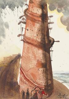 Salvador Dalí - Biblia Sacra: La Tour de Babel (Genesis 11:1-9)