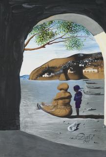 Salvador Dalí - Bouche mystérieuse apparaissant sur le dos de ma nurse