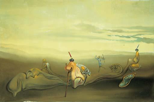 Salvador Dalí - Cara blanda con huevo y angel