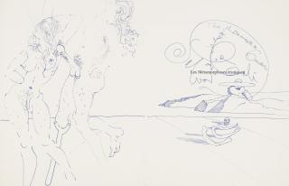 Salvador Dalí - Couple Érotique, On The Frontispiece Of Les Métamorphoses Érotiques