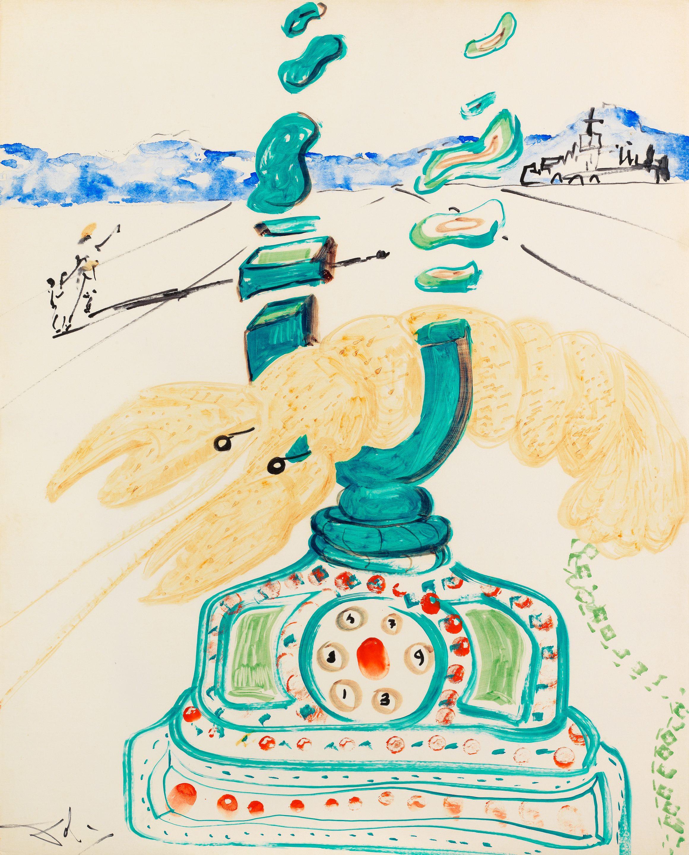 Salvador Dalí - Cybernetic lobster téléphone