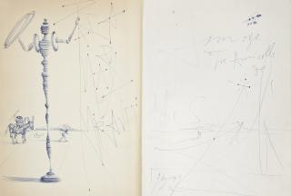 Salvador Dali - Dédicace dans J. Thrall Soby, \