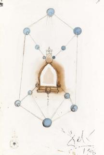 Salvador Dali - Dessin pour bijoux de Coco Chanel