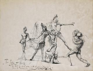 Salvador Dalí - Dessin Pour Le Ballet Bacchanale
