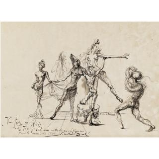 Salvador Dalí - Dessin Pour Le Ballet Bacchanale