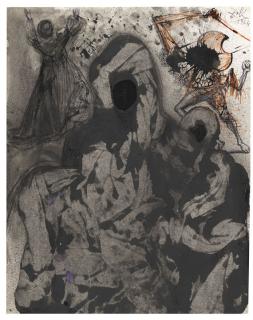 Salvador Dalí - Dove finivano le due file, camminava una signora, che dalla gravità mostrava d\'esser tale...