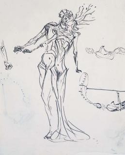 Salvador Dali - Etude de deux figures