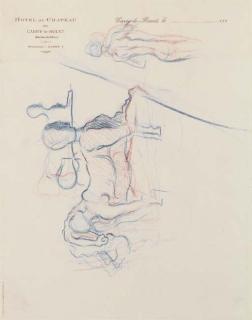 Salvador Dalí - Etude pour Dormeuse, cheval, lion, invisibles