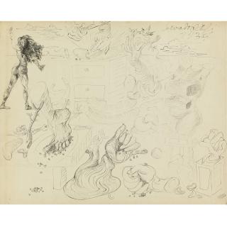 Salvador Dalí - Feuille D\'Études 