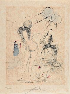 Salvador Dalí - Folge von 10 Bll.: Hommage à Apollinaire.