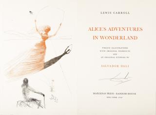 Salvador Dalí - Folge von 13 Bll.: Alice in Wonderland.