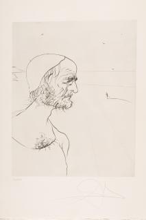 Salvador Dalí - Folge von 6 Bll.: „Der alte Mann und das Meer.“