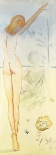 Salvador Dalí - Jeune fille nue et dignitaire lauré