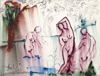 Salvador Dalí - Le bain, étude pour \