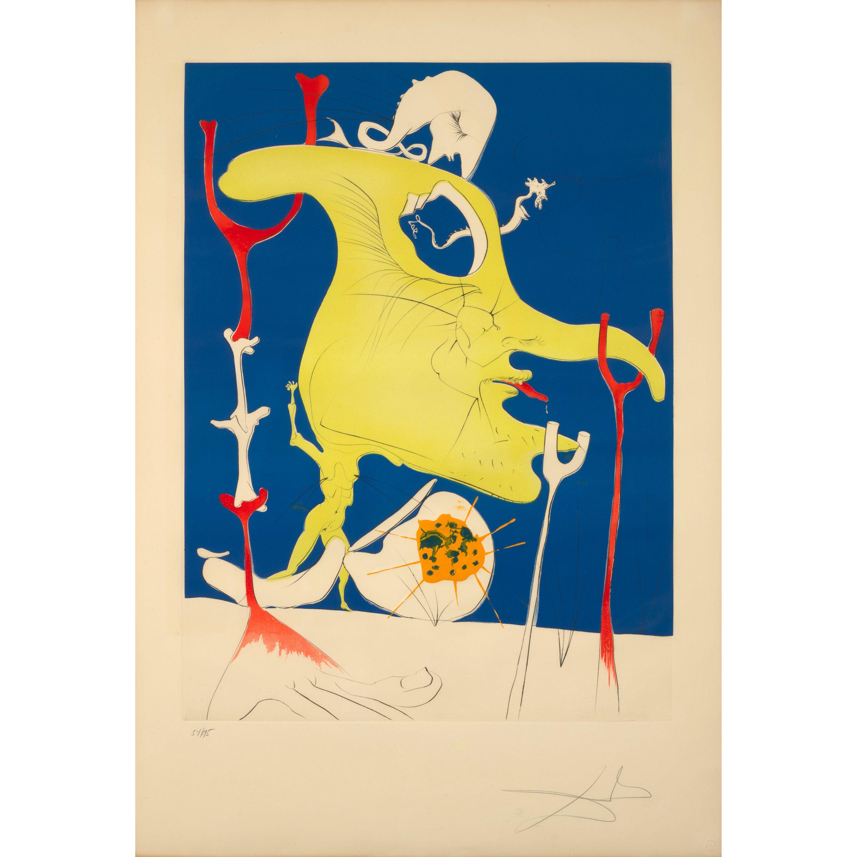 Salvador Dalí - Le dernier venu de la dernière planète (The Last Arrival from the Last Planet), from La conquête du cosmos II (The Conquest of the Cosmos II)