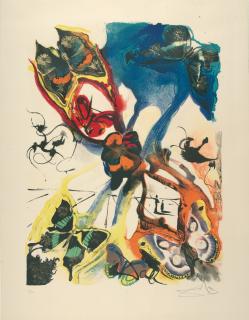 Salvador Dalí - Les Bouches (Papillons surréalistes).