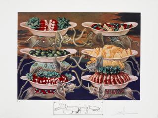 Salvador Dalí - Les délices petits martyrs, from Les diners de Gala