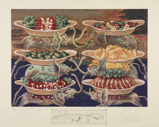 Salvador Dalí - Les Diners De Gala (Michler/Löpsinger 1333-1334; Field 77-5)
