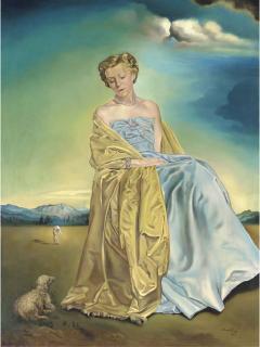 Salvador Dalí - Portrait de Mme Philips avec agneau et ange
