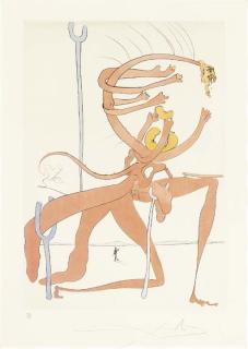 Salvador Dali - Quevedos Visioner, Malmö, Galerie Börjeson, 1975 (M. And L. 766-71)