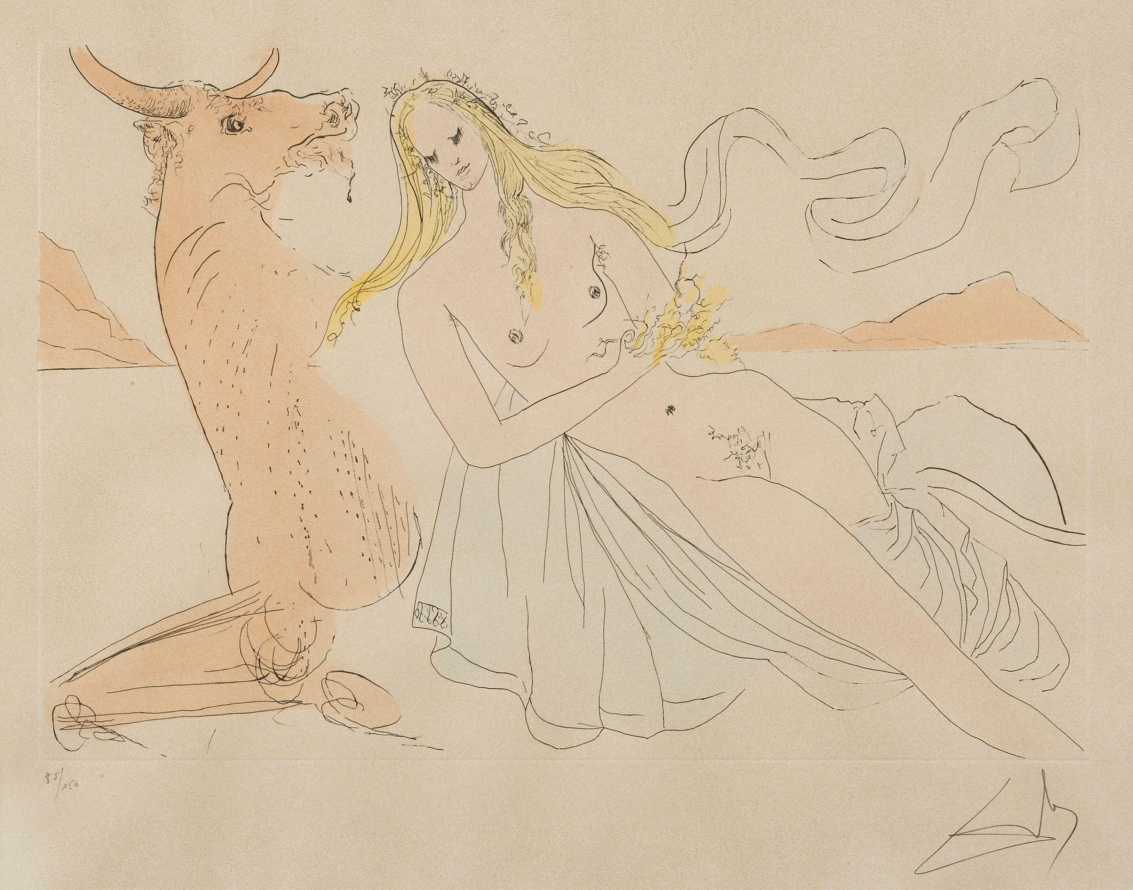 Salvador Dalí - Rapt d\'Europe par Zeus