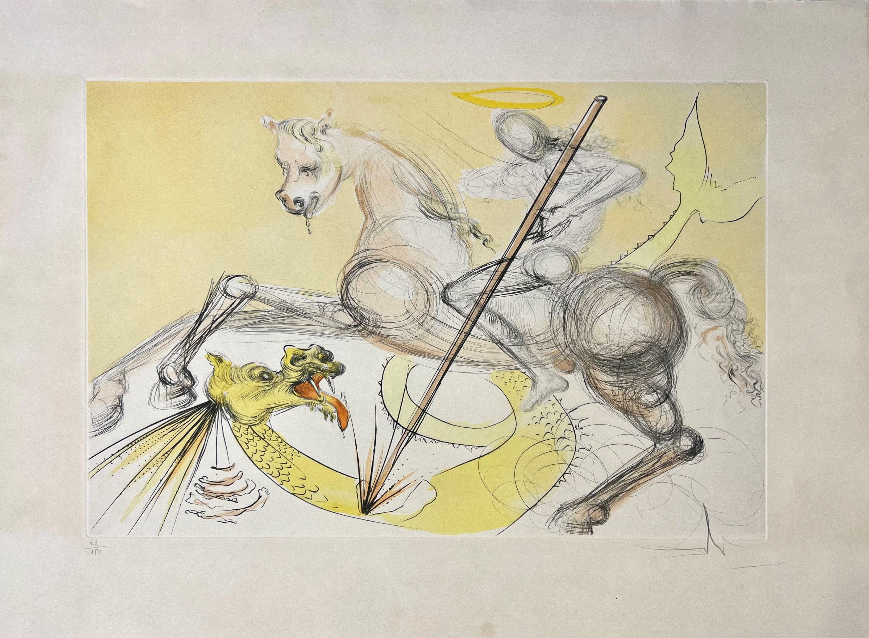 Salvador Dali - Saint George Et Le Dragon, 1974