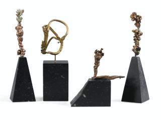 Salvador Dalí - Sans Titre (Quatre Figures Et Lettres Électrolytiques)