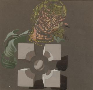 Salvador Dalí - Tête Raphaélesque Éclatée Et Volumes Géométriques