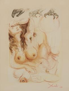 Salvador Dalí - The Eagle of Grace, Purgatory Canto 9 from the suite The Divine Comedy