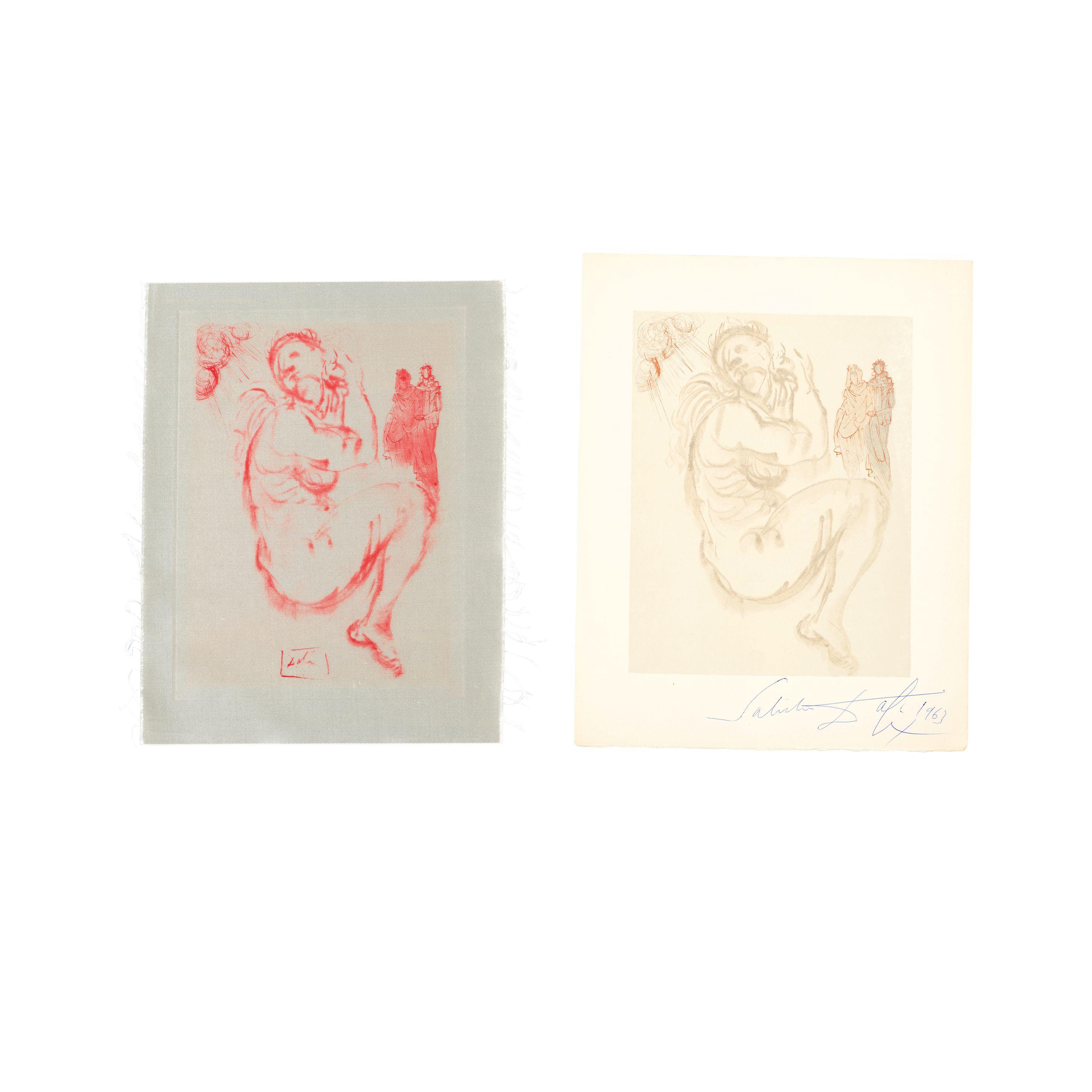 Salvador Dalí - Two plates, from Hell, Canto 5, from The Divine Comedy (2 works)