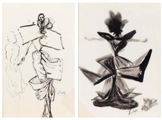 Salvador Dalí - Untitled (Figural Studies) (recto and verso)