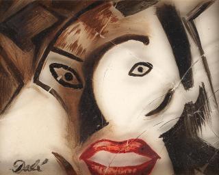 Salvador Dalí - Visage féminin pour l\'hologramme \'Submarine Fisherman\'