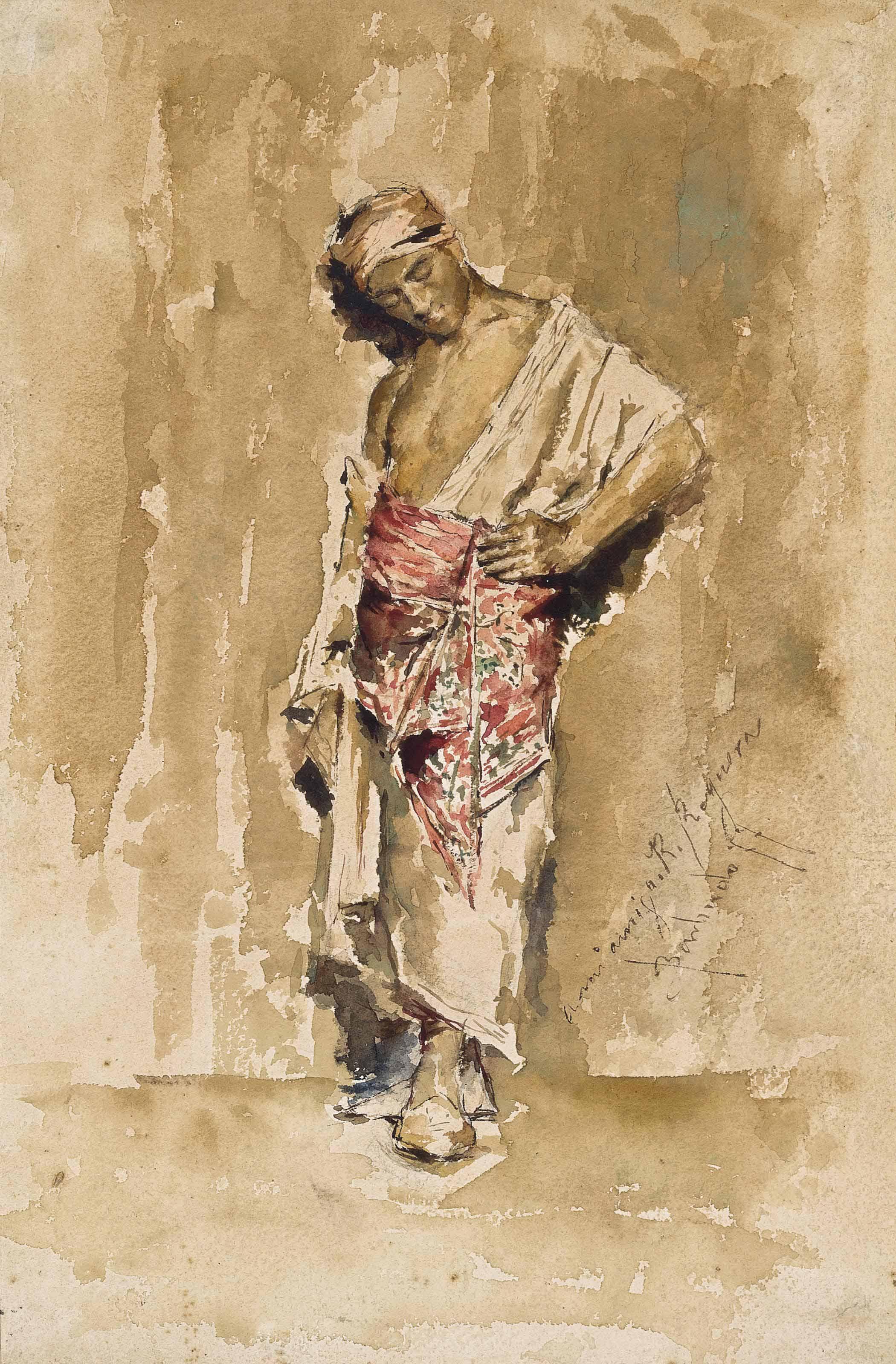 Salvador Sánchez-Barbudo - A standing Moroccan man