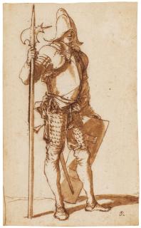 Salvator Rosa - A Standing Halberdier