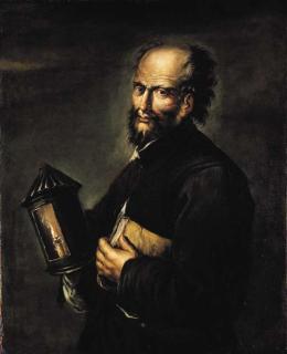 Salvator Rosa - Diogenes searching for an honest man