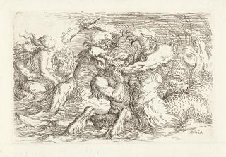 Salvator Rosa - Kämpfende Tritonen.
