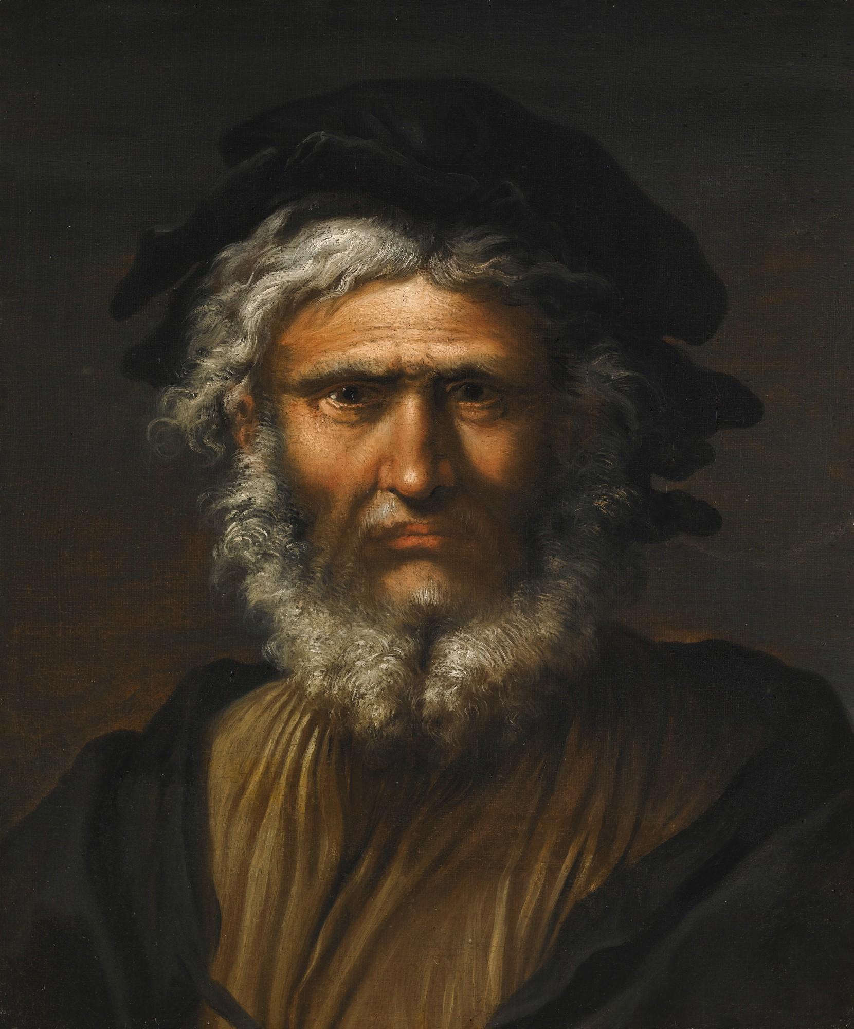 Salvator Rosa - Portrait Of A Bearded Man, Bust-Length, Traditiona